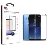 MyBat Full Adhesive with Curved Coverage Premium Tempered Glass Screen Protector for Samsung Galaxy S8 - BlackMyBat Pro